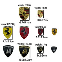 适用于汽车贴标法拉款车标车贴金属车标贴标保时款兰博基标