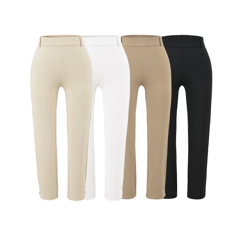 Hot Girl Capri Pants for Women 2026 Summer High Waist Slimming Side Slit Stretch Slim Fit Cropped Casual Pants Hot Girl Capri Pants for Women 2026 Summer High Waist Slimming Side Slit Stretch Slim Fit Cropped Casual Pants