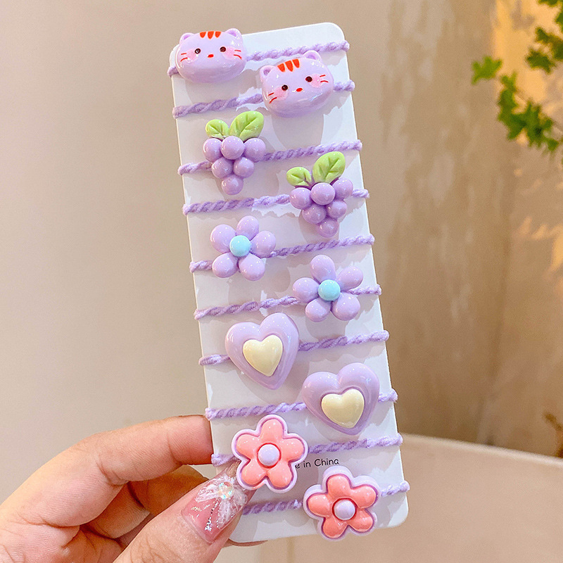 卡通头绳辫子发饰高弹力尼龙发圈发女宝宝橡皮筋头花儿童头饰|undefined