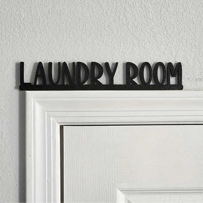 in stock Wooden Door Sign Wooden English Slogan Door Frame Pendant Self-adhesive Wall Stickers Home Bedroom Wall Decoration