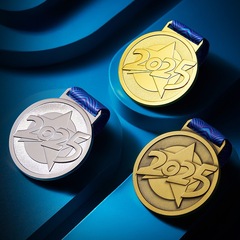 高級運動会メダルマラソン金メダル2025年新型児童表彰メダル金銀銅金属看板