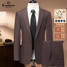 含羊毛套装西服男影楼套装西装韩版职业正装西服结婚礼服套西伴郎