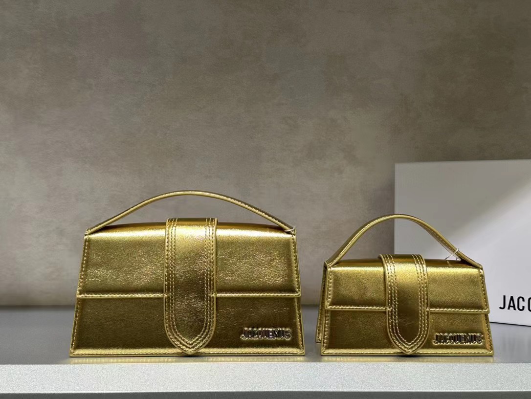 Jacquemus Le Bambino Gold Metallic Leather