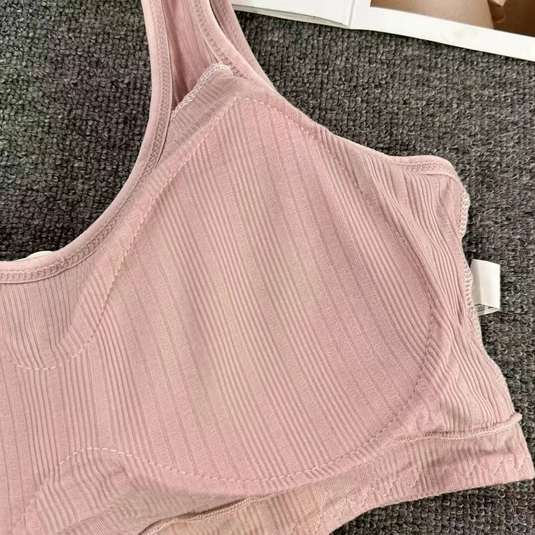 Nueva taza fija sin costuras hermosa espalda sin anillo de acero ropa interior chaleco chaleco cómodo ropa interior damas base sostén al por mayor
