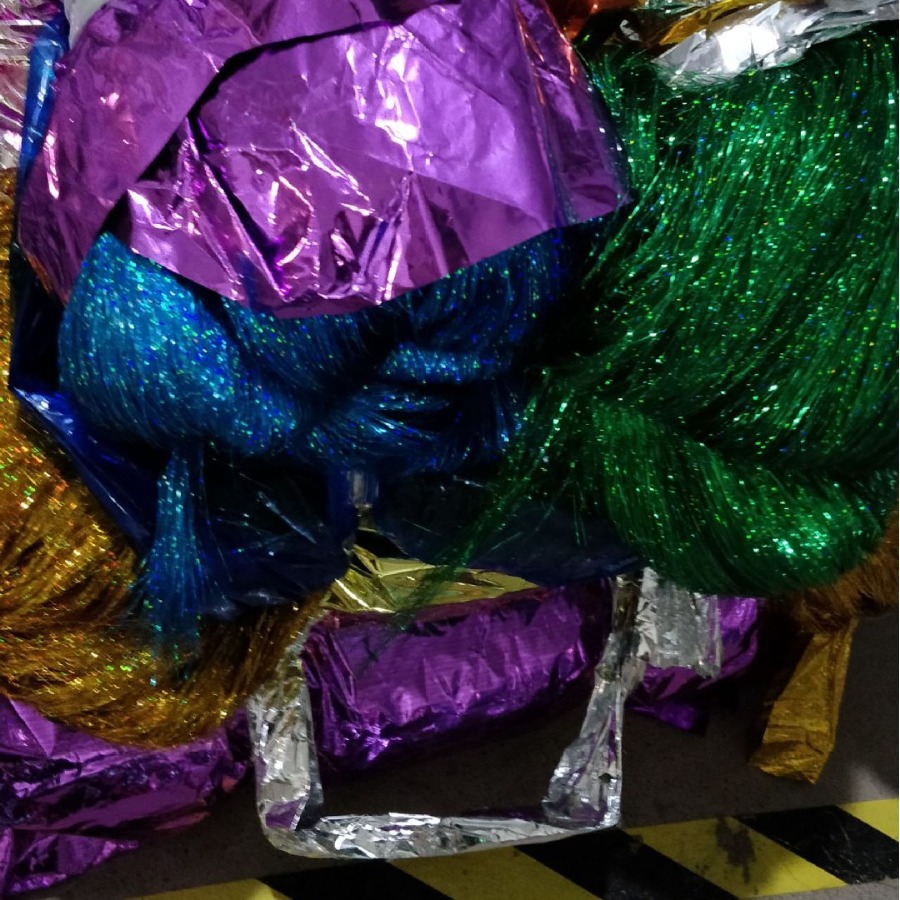 镭射金箔膜切香槟金镭射金线宽4mm玫红七彩线切丝紫罗兰彩虹长条