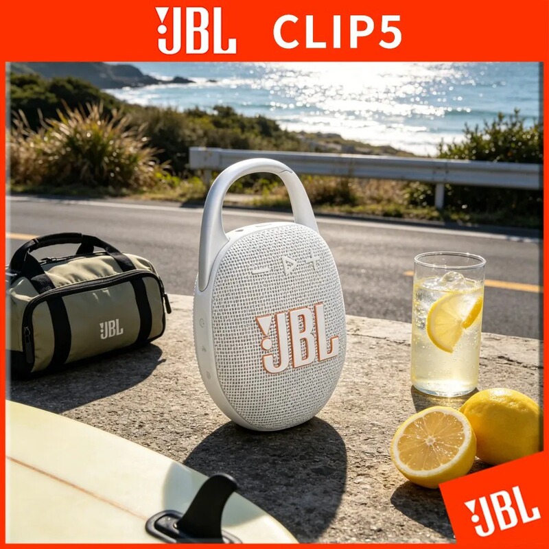 JB.L CLIP5 Rugged Travel Bluetooth Speaker With Portable Hoo