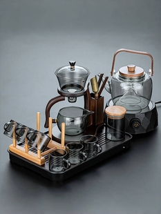 ✅ Lazy Person Tea Set Glass Teapot Tea Cup Kung Fu Home 2025 New Automatic God