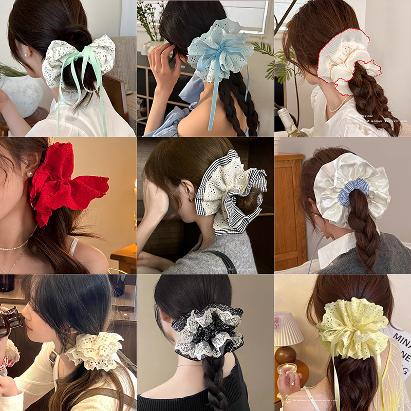 Coleteros de alta gama estilo 2025 para mujer con lazos de goma, coleteros para el cabello con un estilo de bosque para accesorios de cabello de niñas.
