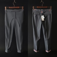 秋季九分裤韩版TB裤子大码小脚修身西裤9分休闲裤潮