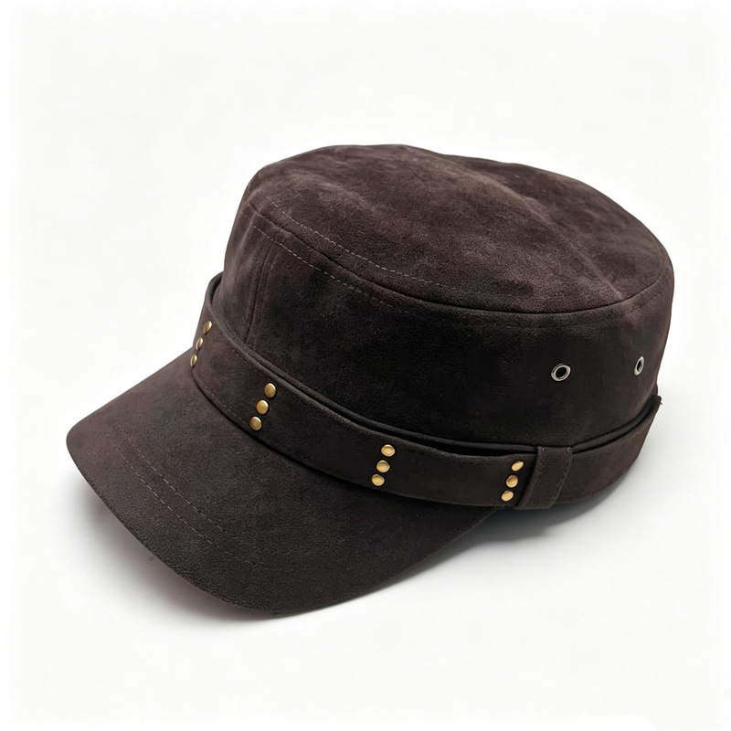 Sister Teng's same retro and stylish flat-top equestrian hat for women, spring and autumn Korean-style versatile baseball cap that makes the face look smaller