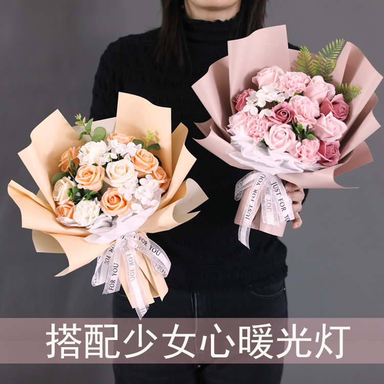 ✅康乃馨花束送妈妈老师生日礼物送女生玫瑰送长辈花束教师节