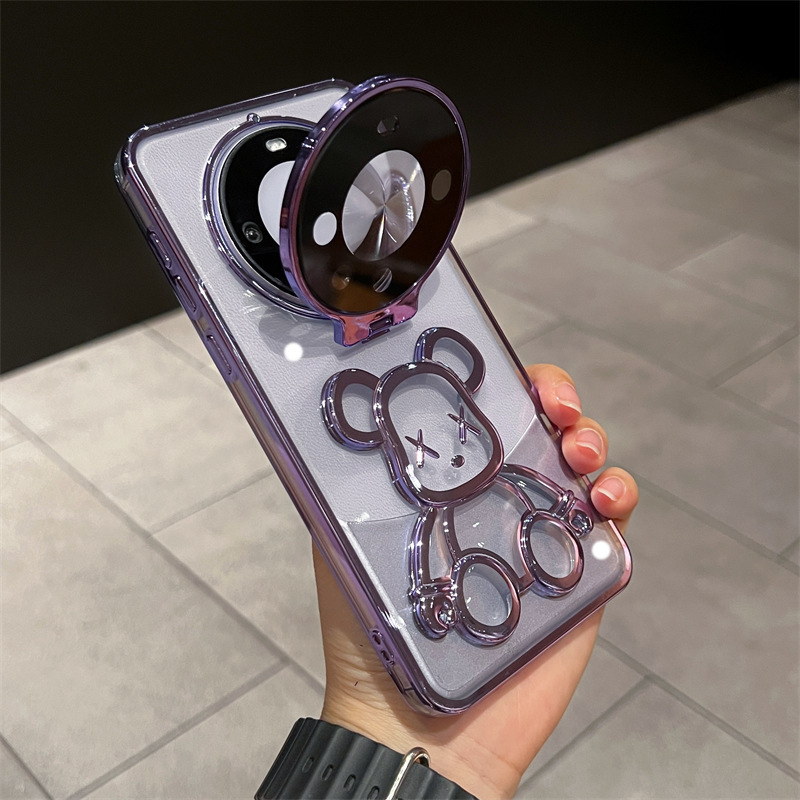 El nuevo soporte de lente abatible Huawei Mate60Pro del oso de arenas movedizas es adecuado para Huawei Mate60 para hombres y mujeres