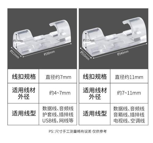 免打孔自粘墙面线卡整理扣电线网线理线固定器桌面线夹线路固定3M