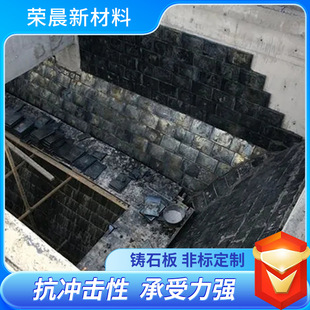 Customized Basalt Cast Stone Slab Manufacturer Black Rolled Microcrystalline Slab Cast Stone Slab for Chute Coal Discharge Ditch