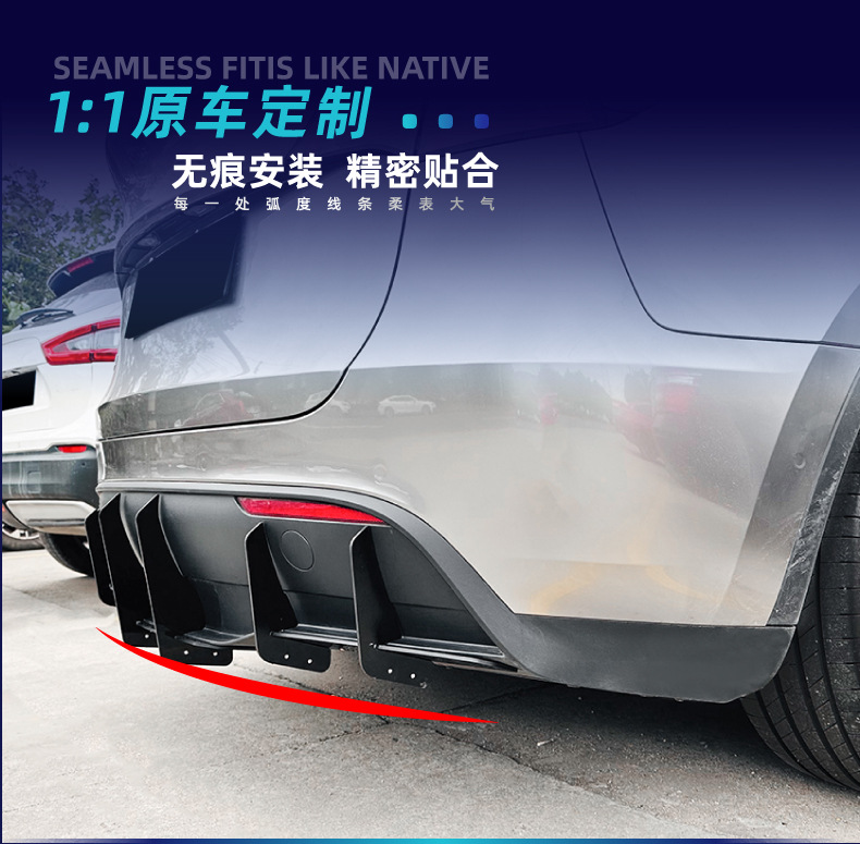 Suitable for Tesla Model Y 2019+ Rear Bumper Rear Lip Tail Lip Spoiler Blade Cross-Border Modification Parts