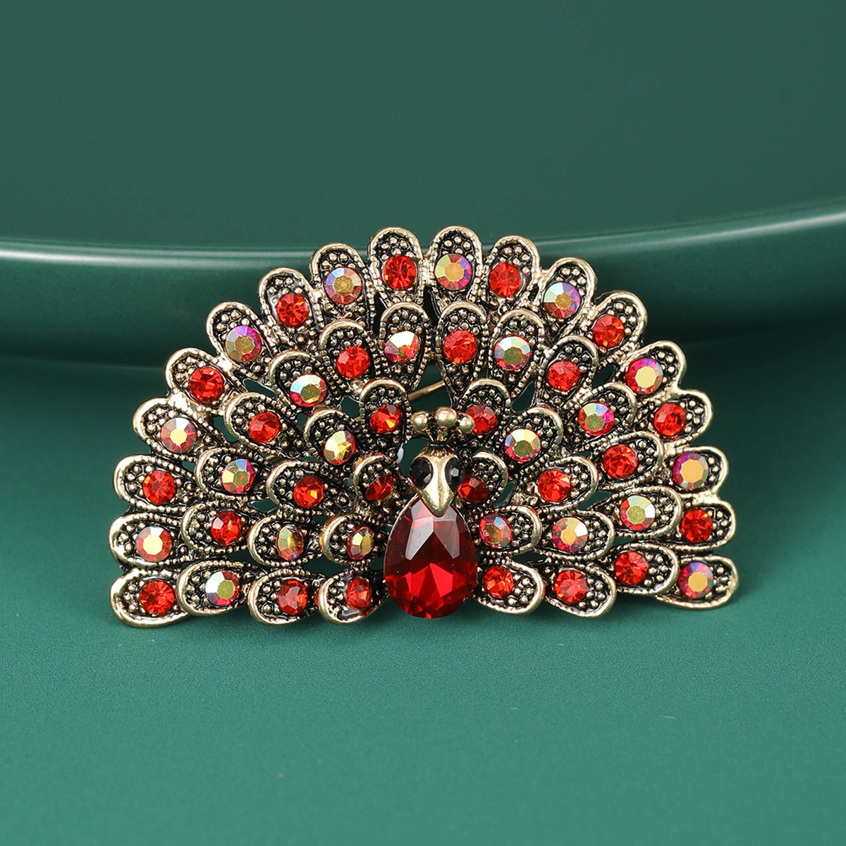 16g Weight Rhinestones Inlay Material Brooches Classification Banquet Occasion Alloy Material Peacock Pattern All Seasons Season Women's Gender Inlay Design Retro Style Retro Pin Peacock Alloy Inlay Rhinestones Women's Brooches 44