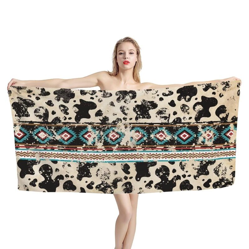 Cattle Aztec Nation Tribal Adult Beach Towel Seaside Holiday Bath Towel Sports Quick-drying Towel Factory Outlet