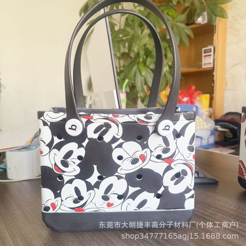 欧米の大型EVAビーチバッグ多機能収納バッグ女性用ハンドバッグDIY穴バッグ大容量スポット|undefined