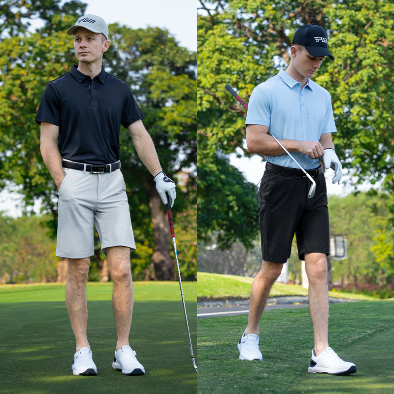 Quần short golf nam thắt lưng co giãn thoáng khí — Quần short màu xanh nước ngoài KUZ202 [thắt lưng co giãn/lỗ thoáng khí bên/găng tay dính túi sau], Quần short màu xám nhạt KUZ202 [thắt lưng co giãn/lỗ thoáng khí bên/găng tay dính túi sau], Quần short đen KUZ202 [thắt lưng co giãn/lỗ thoáng khí bên/găng tay dính túi sau], Quần short trắng KUZ202 [thắt lưng co giãn/lỗ thoáng khí bên/găng tay dính túi sau]