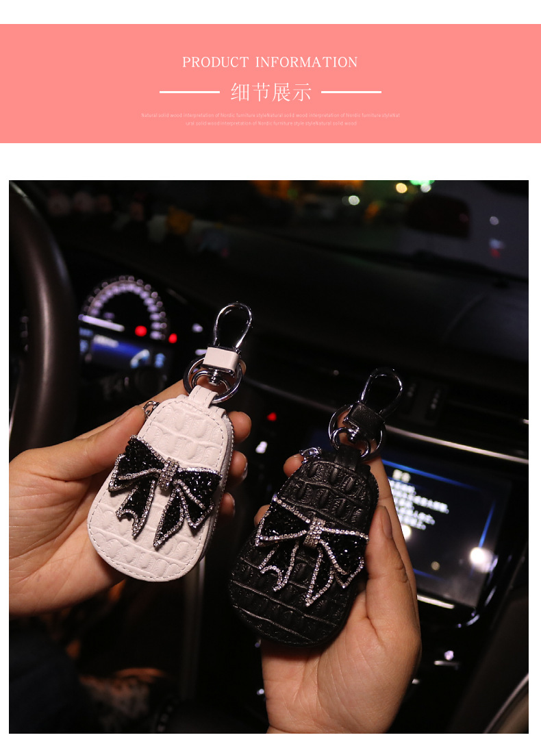 Car Key Case Car Key Case High-end Diamond Cartoon Cute Internet Celebrity Universal Keychain Case Goddess