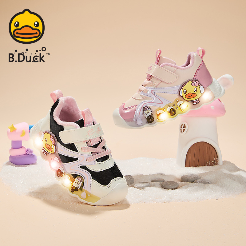 Cartoon cute keep warm children's running sneakers