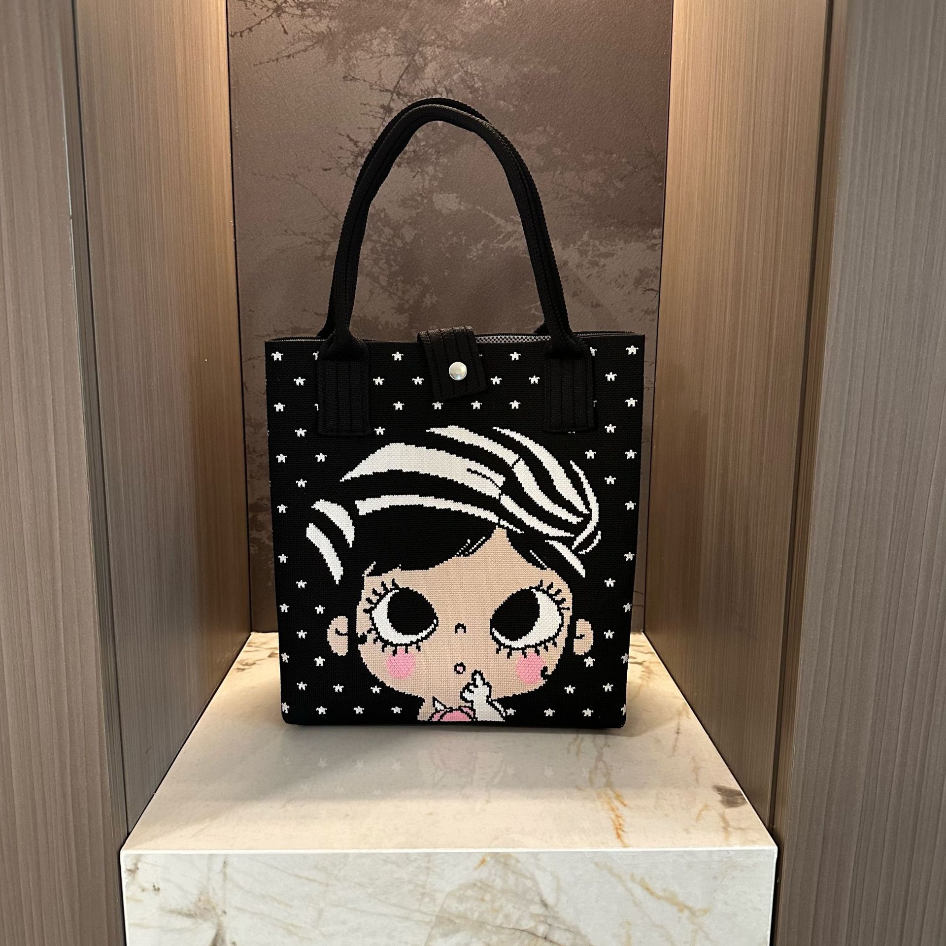 Catuones lindas bolsas de punto bolsas de almacenamiento de viaje pequeño portátil hombro único oblicuo bolsas de teléfono móvil bolsas de mano de mujer versátiles