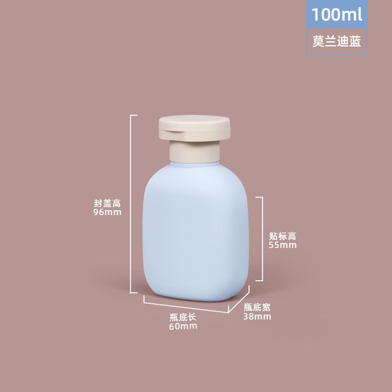 亚马逊热销PE毛绒软料绿分装瓶按压乳液瓶洗手液沐浴露瓶塑料空瓶|undefined