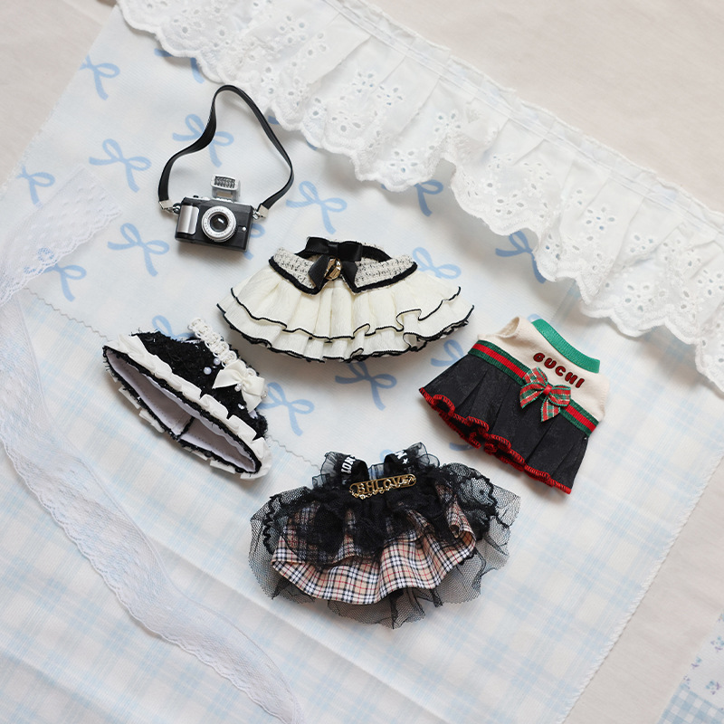 Plush Doll Labubu Doll Can Wear Accessories, Big-Name Brand Dress, Cotton Doll Dress-Up, Changeable Clothing