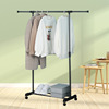 Simple stainless steel single -shot drying rack folding home wardrobe telescopic washing and landing floor single -shot drying rack