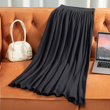 【衡嘉HS】秋冬新款百褶裙女高腰显瘦垂感全羊毛针织中长半身裙