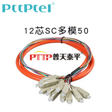 PTTP普天泰平 12芯SC多模束狀尾纖12色SC 50/125光纖活動連接器