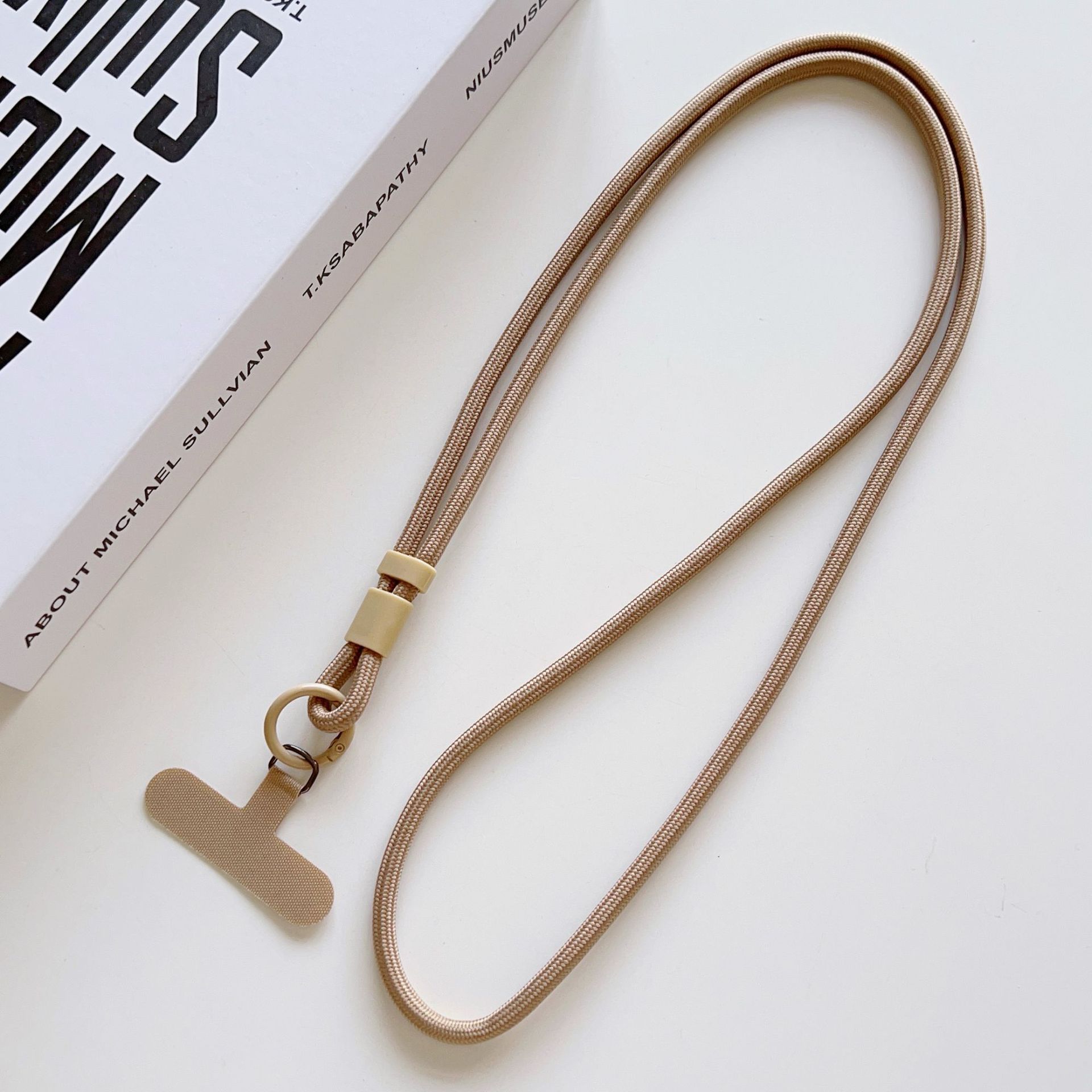 Cerradura ajustable, color sólido, cordón para teléfono móvil, mensajero, cuello colgante, cuerda de nailon de doble uso, tejido fuerte, duradero, anti-pérdida y anti-caída