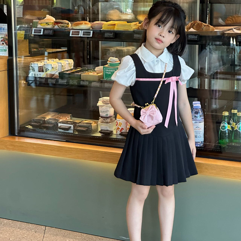 Bolsos de hombro de princesa de estilo estilo diamante sólido arco bolso de hombro para niños nueva cadena bolso de abrazadera para niños