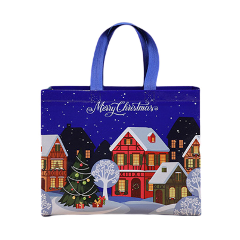 Bolso no tejido de Navidad bolso de mano logotipo personalizado gran película de dibujos animados transfronterizos alta sensación bolsa de embalaje de regalo