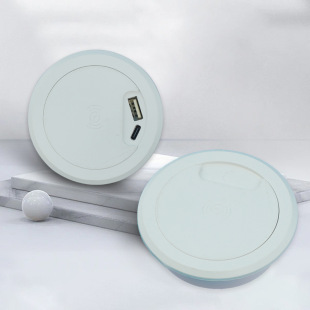 Cross-Border Embedded USB Desktop Socket Desk Round Hole Sealing Cover Round Hidden Panel Computer Desk