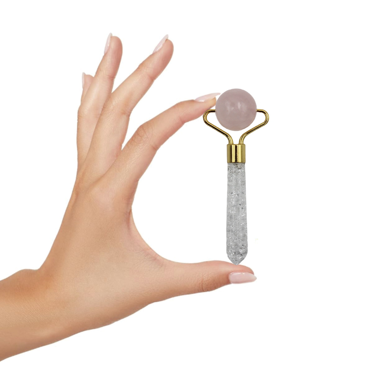 로즈 쿼츠 소형 단일 헤드 아크릴 막대