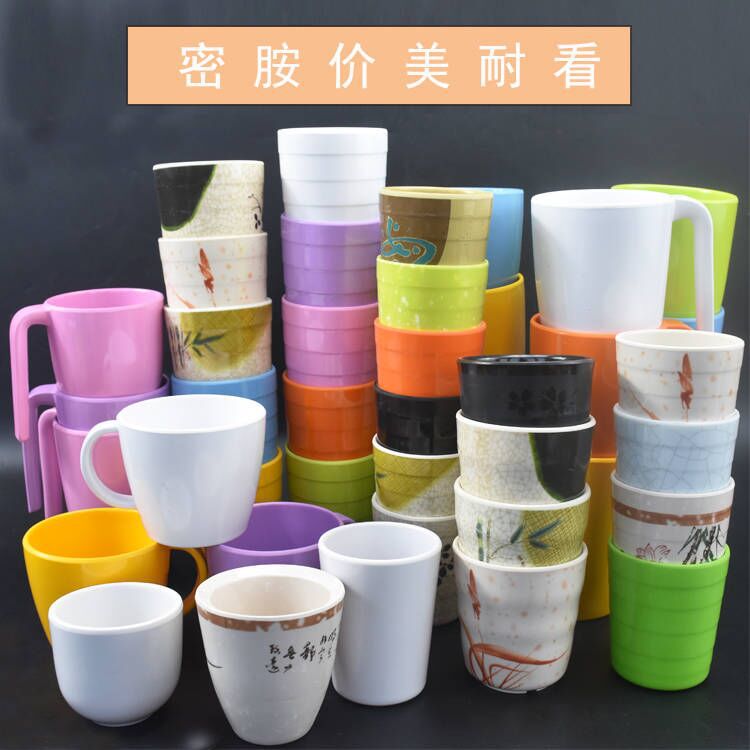 Vasos de melamina tipo porcelana para restaurante, hotel y buffet