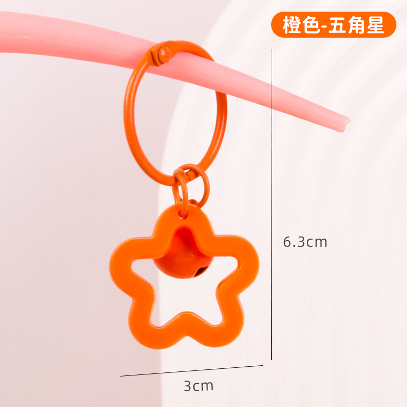 Nuevo pentagrama acrílico llavero con campanas bolsos colgantes de color auriculares cubierta colgantes pequeños regalos decoración