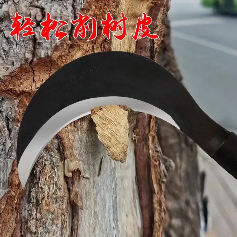 户外农用除草工具家用锰钢镰刀割草刀农具玉米收割割草长柄大镰刀