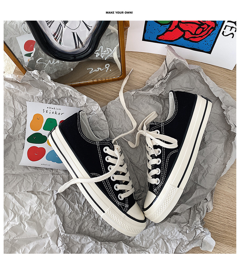 2024 canvas women's spring new low top student white board 1970s versatile casual shoes trend_voghion.com