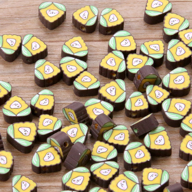 27 color mezclado suave cerámica Punch pieza animal fruta amor perlas DIY niños collar pulsera