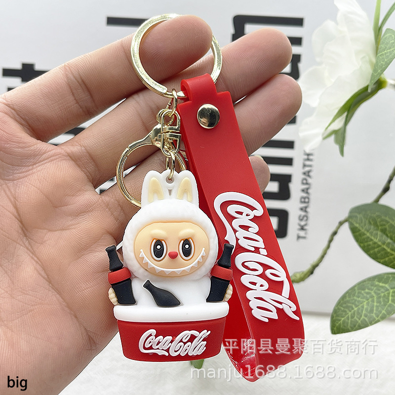 卡通拉布布挂件公仔可口可乐拉布布pvc钥匙扣盲盒挂饰服装辅料配|undefined