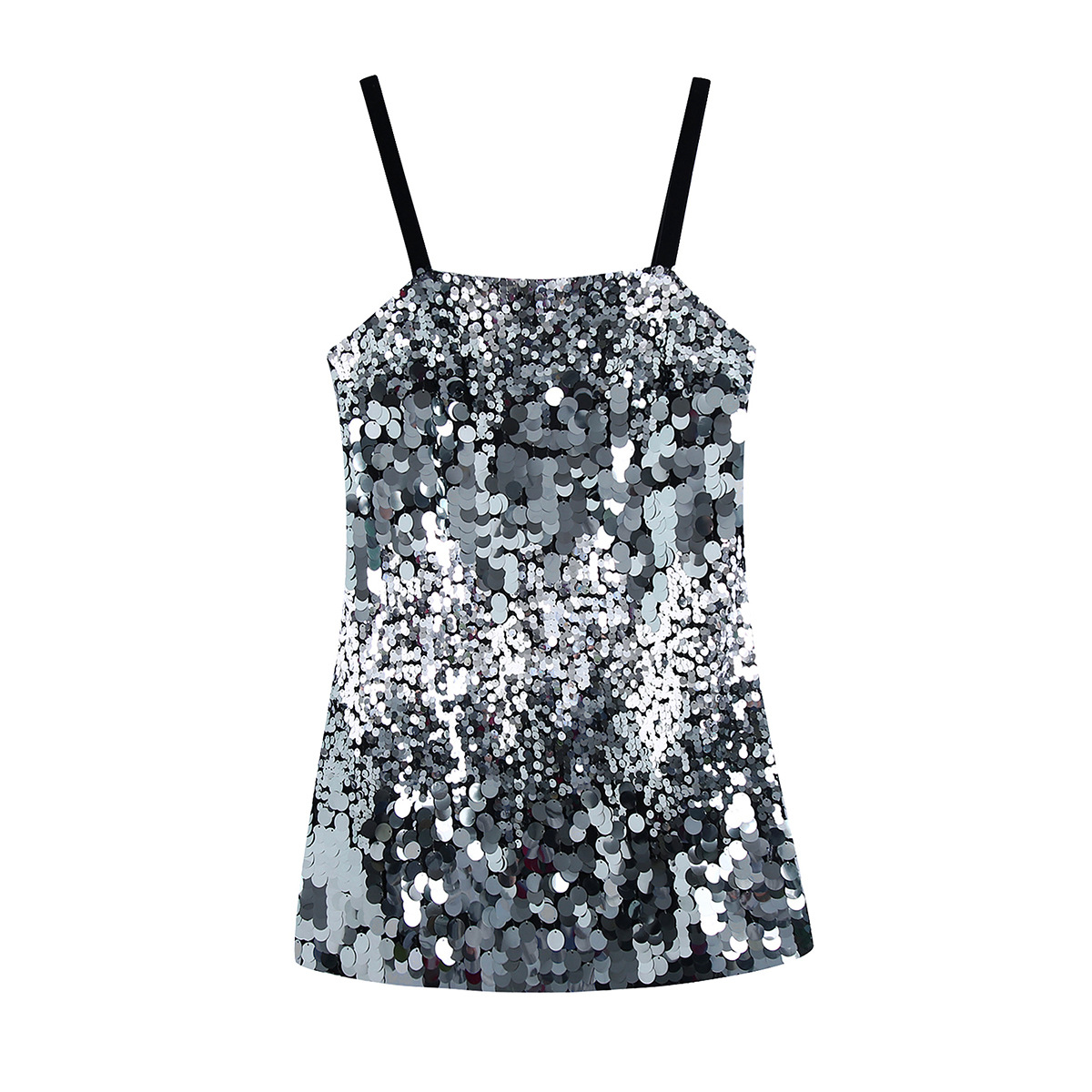 Sequined Mini Sling Dress NSLQS101763