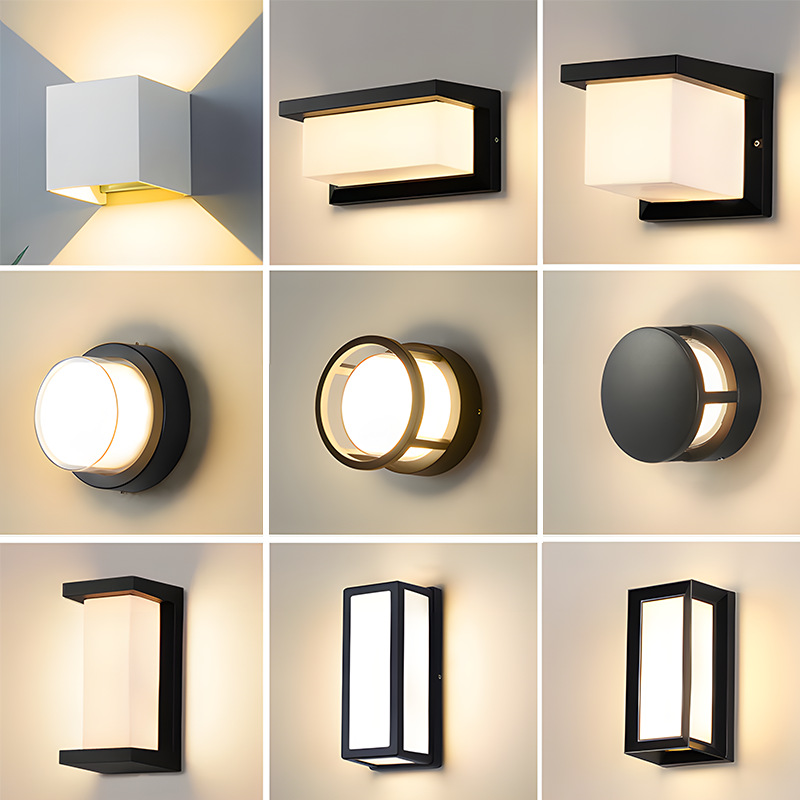 户外壁灯防水楼梯过道墙壁灯别墅走廊庭院灯led花园外墙现代简约