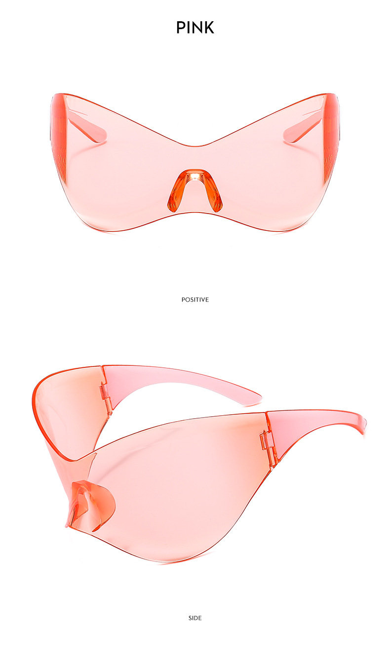 Ballon de sport une pièce à technologie futuriste Y2K, lunettes de soleil punk cool, lunettes hip-hop pour fille épicée, nouvelle collection_voghion.com