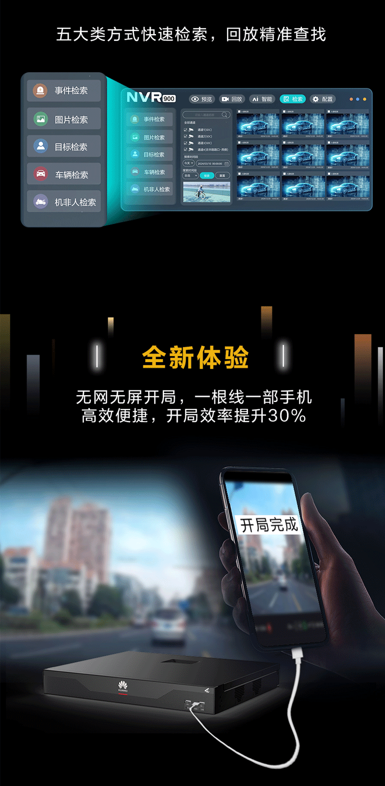 NVR900 D01 08 Security Monitoring Video Recorder Network Video Recorder 64Mbps Video Input Bandwidth