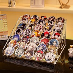 バーバッジ収納ボックス多層はしごマニキュアディスプレイスタンド学生透明デスクトップアイシャドウ口紅収納ラック