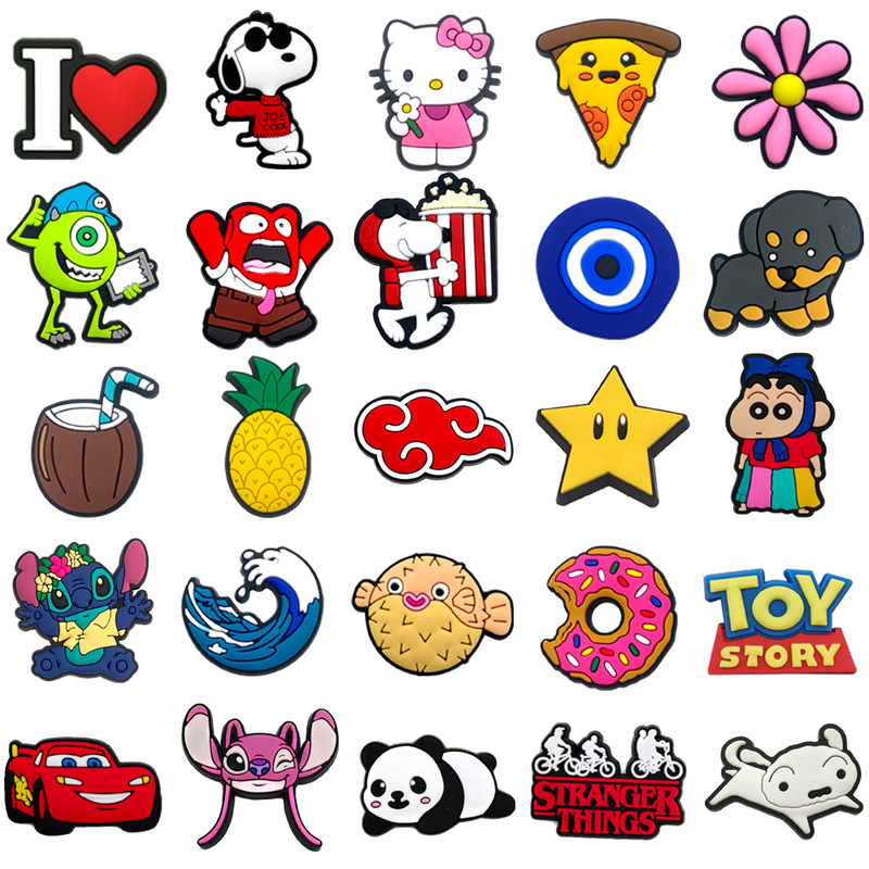 25 Types of Snoopy, Hello Kitty, and Stitch Shoe Charms, Shoe Decorations, and Detachable Shoe Accessories for Clogs 25 Types of Snoopy, Hello Kitty, and Stitch Shoe Charms, Shoe Decorations, and Detachable Shoe Accessories for Clogs