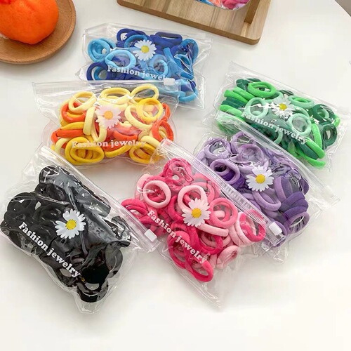 New summer Korean style children's hair accessories baby hair band does not hurt hair colorful rubber band little girl headband set headwear