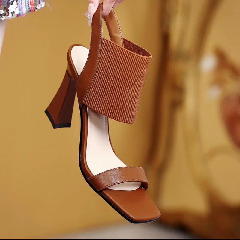 sexy sandals square toe with a strap